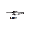 CONE SHAPE CARBIDE BURR SM-5 ALUMINUM CUT 1/2 x 7/8 x 1/4 (1/Pc.)