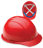 ERB Safety Cap Style: Red, 4-Point Nylon Suspension With Slide-Lock Adjustment Safety Helmet Safety Hat (Qty. 1)