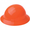 ERB Safety Americana Full Brim Hard Hat: Hi-Viz Orange, 4-Point Nylon Suspension With Slide-Lock Adjustment Safety Hat (12/Pkg.)