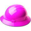 ERB Safety Americana Full Brim Hard Hat: Hi-Viz Pink, 4-Point Nylon Suspension With Slide-Lock Adjustment Safety Hat (Qty. 1)