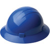 ERB Safety Americana Full Brim Hard Hat: Blue, 4-Point Nylon Suspension With Ratchet Adjustment Safety Hat (12/Pkg.)