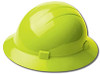 ERB Safety Americana Full Brim Hard Hat: Hi-Viz Lime, 4-Point Nylon Suspension With Ratchet Adjustment Safety Hat (12/Pkg.)