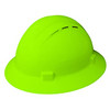 ERB Safety Vent Full Brim Cap Style: Hi-Viz Lime, 4-Point Nylon Suspension With Slide-Lock Adjustment Safety Hat (12/Pkg.)