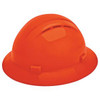 ERB Safety Vent Full Brim Cap Style: Hi-Viz Orange, 4-Point Nylon Suspension With Rachet Adjustment Safety Hat (12/Pkg.)