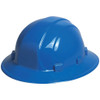 ERB Safety Omega ll Full Brim Hat Style with Mega Ratchet: Blue, 6-Point Nylon Suspension With Ratchet Adjustment Safety Hat (Qty. 1)