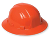 ERB Safety Omega ll Full Brim Hat Style with Mega Ratchet: Hi-Viz Orange, 6-Point Nylon Suspension With Ratchet Adjustment Safety Hat (12/Pkg.)