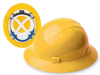 ERB Safety Americana 360 Full Brim Safety Hat with Mega Ratchet: Yellow,  ANSI Type 2, Class C, E, G (12/Pkg.)