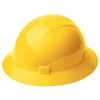 ERB Safety Americana Heat Full Brim, Hat Style: Yellow, 4-Point Nylon Suspension With Slide-Lock Adjustment Safety Hat (12/Pkg.)