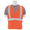 3X-Large S15 Orange ANSI Class 2 Vest Mesh Hi-Viz Orange - Hook & Loop