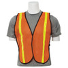 ERB Orange S18R Non-ANSI Vest w/Stripe - Hook & Loop - One Size Fits Most #WEL14601HO