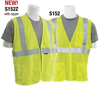 Large S152 Lime ANSI Class 2 Vest Flame Resistant Modacrylic/Aramid Blend Mesh Hi-Viz Lime - Hook & Loop