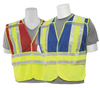 2X-5XL S340 Red ANSI 207 PSV Break-Away Vest Red Mesh w/Contrasting Trim - Zipper