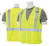 Delta Plus Large S360 Lime ANSI Class 2 Vest Woven Oxford Break-Away Hi-Viz Lime - Hook & Loop #WEL61376HLLG