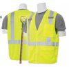 X-Large S361 Lime ANSI Class 2 Vest Tricot Break-Away with D-Ring Slot Hi-Viz Lime - Hook & Loop