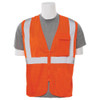 Delta Plus 5X-Large S363 Orange ANSI Class 2 Vest Mesh Economy Hi-Viz Orange - Zipper #WEL61459HO5X