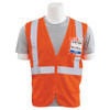 Medium S363ID Orange ANSI Class 2 Vest Mesh Economy ID Pocket Hi-Viz Orange - Zipper