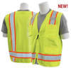 3X-Large S380SC Lime ANSI Class 2 Surveyor's Vest Oxford & Mesh Hi-Viz Lime/Contrasting Trim - Zipper