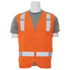 2X-Large S414 Orange ANSI Class 2 Vest Surveyors Woven Oxford Hi-Viz Orange - Zipper