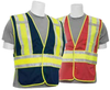 MD/LG S530 Red NON-ANSI Vest Red Mesh w/Contrasting Trim - Hook & Loop