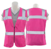 Large S721 Pink Non-ANSI Tricot Women's Fitted Vest Pink - Zipper