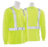 9602S Lime Large ANSI Class 2 T-Shirt Long Sleeve w/Reflective Tape Hi-Viz Lime