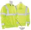 Medium W376 Lime ANSI Class 3 Hooded Sweatshirt 7oz Polyester Fleece Hi-Viz Lime - Pull Over