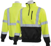 X-Large W379B Lime & Black ANSI Class 3 Sweatshirt 1/4 Zip Hi-Viz Lime/Black - Pull Over/Zip