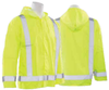 MD/LG S373 Lime ANSI Class 3 Lightweight Oversized Raincoat Oxford PU Coating 5.5mm Hi-Viz Lime - Snap