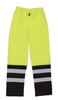 Large S849 Lime ANSI Class E Two-Tone Rain Pants Hi-Viz Lime