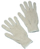 White Economy String Gloves,  Poly-cotton blend Gloves,  SMALL (12/Pairs)