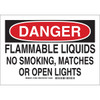 Brady? "Danger Flammable Liquids..." Sign, 10" x 14"