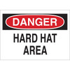 Brady? "Danger Hard Hat Area" Sign, 10" x 14"
