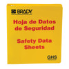 Brady? GHS Standard SDS Binder, 1 1/2" Rings, Bilingual