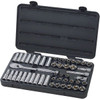 GearWrench? 49-Piece, 6-Point Standard & Deep Mechanics Tool Set, SAE/Metric, 1/2" Drive