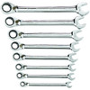 GearWrench? 8-Piece, 12-Point Reversible Ratcheting Combination Wrench Set, SAE