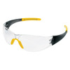 MCR Safety? Checkmate? 2 Eyewear, Smoke Temple, Yellow Nosepiece, Clear Lens (1 Pair)