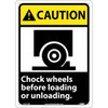 NMC? "Caution Chock Wheels..." Sign, 14" x 10"