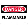 NMC? OSHA "Danger Flammable" Sign, Aluminum, 10" x 14"