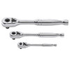GearWrench? 3-Piece, 45 Tooth Quick Release Teardrop Ratchet Set - 1/4", 3/8", & 1/2" Drive