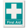 First Aid Sign, Rigid Plastic, 8" x 10"