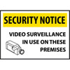 NMC "Security Notice Video Surveillance..." Sign, Rigid Plastic, 14" x 20"