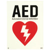 AED Sign, Glow-In-The-Dark Vinyl, 6" x 8"