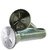 7/16-14 x 1 3/4 J429 Grade 5 #3 Head Plow Bolt Flat Head Zinc Clear Trivalent (550/Pkg)