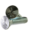 1/2-13 x 1 3/4 J429 Grade 5 #3 Head Plow Bolt Flat Head Zinc Clear Trivalent (150/Pkg)