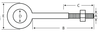 3/8" x 1-1/2" Plain Pattern Nut Eye Bolt, Hot Dipped Galvanized (325/Pkg.)