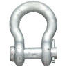 1" x 1-1/8" Round Pin Anchor Shackles, Hot Dipped Galvanized (25/Pkg)