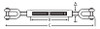 1/2" x 6" Turnbuckles - 304 Stainless Steel - Jaw/Jaw (25/Pkg)