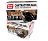 Grip Rite All Purpose Contractor Bags, Black, 3 Mil, 42 Gal, 33 in. x 48 in (20 Bags/Box), #GRAPCBAG20