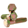 1/4"-20 x 2-3/4" Partially Threaded Hex Cap Screws Grade 5 Coarse Med. Carbon Zinc Yellow CR+6 (100/Pkg.)