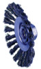 Weiler Knot Wire Bevel Wheel, 4 in D x 3/8 in W, .02 in Stainless Steel, 12,500 rpm, 1 EA, #13436